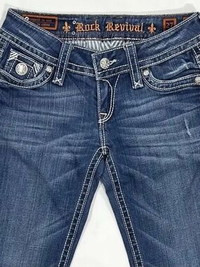Rock Revival Women's Dark Blue Straight Leg Jeans
